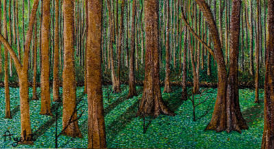 יער ירוק עבודה של האמנית הישראלית איילת בוקר למכירה